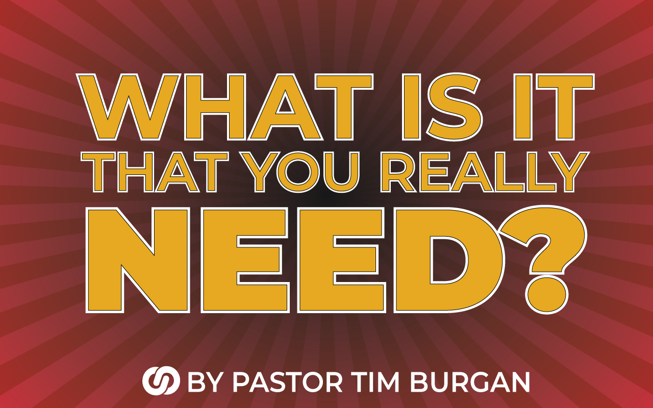 What is it that you really need?