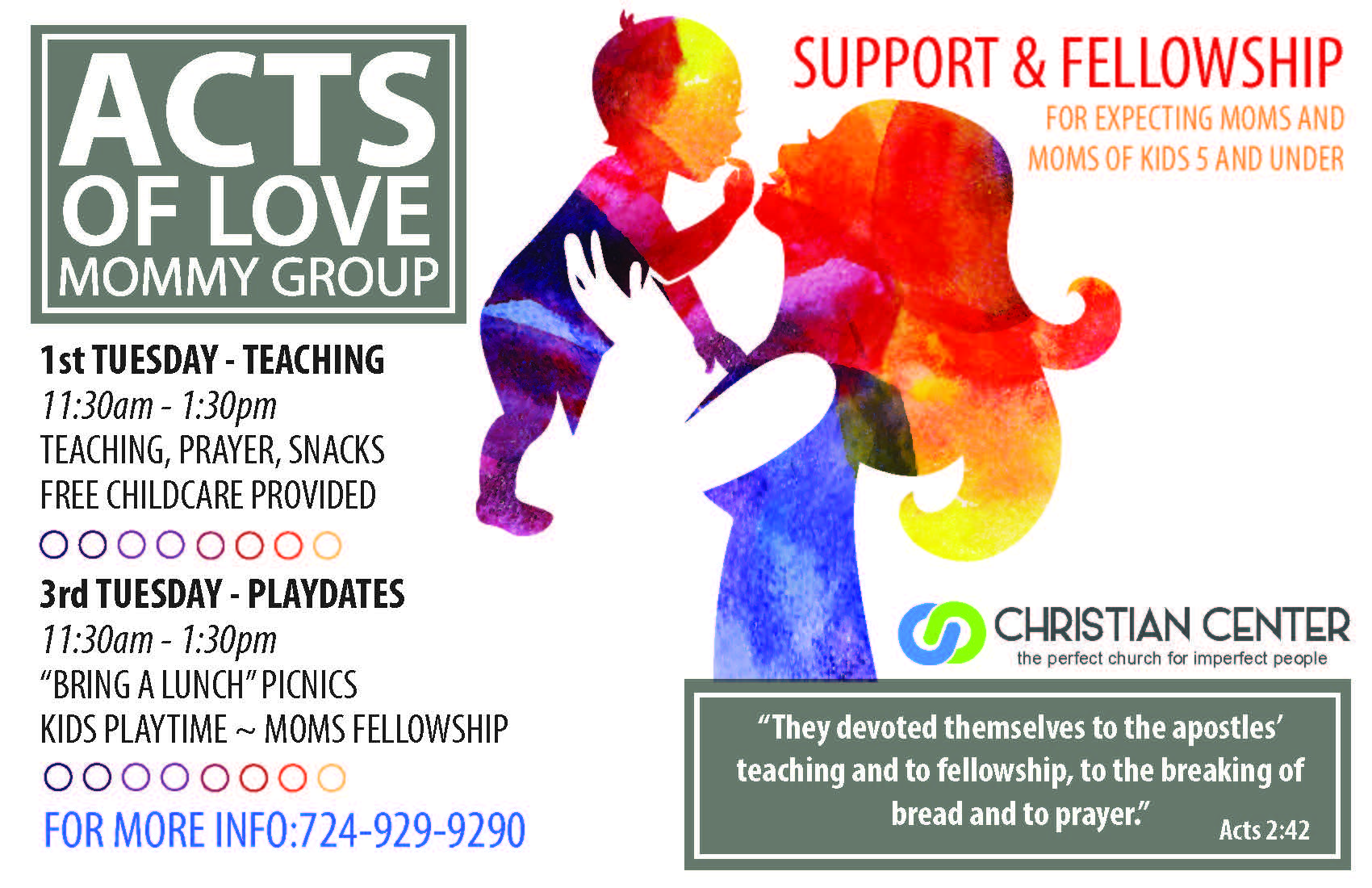 Acts of Love:  Support Group for Moms
