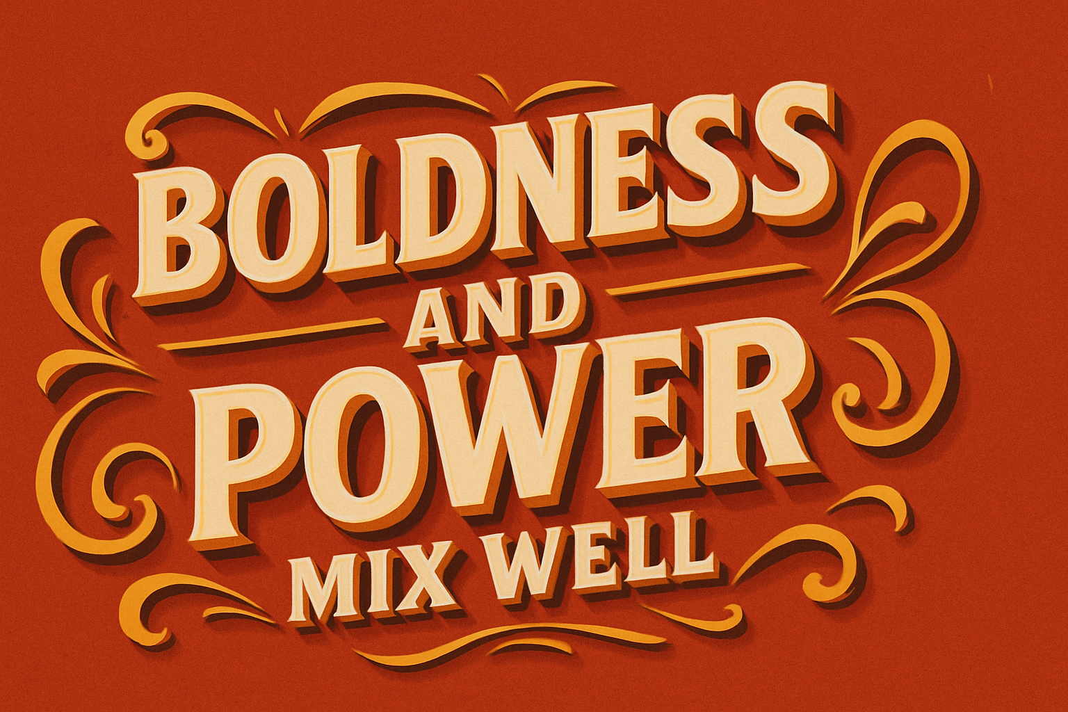 Boldness and power mix well!